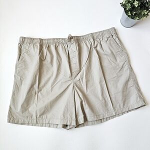 Basic Editions Men’s Khaki Drawstring Elastic Waist Shorts 4XL NWT Cotton
